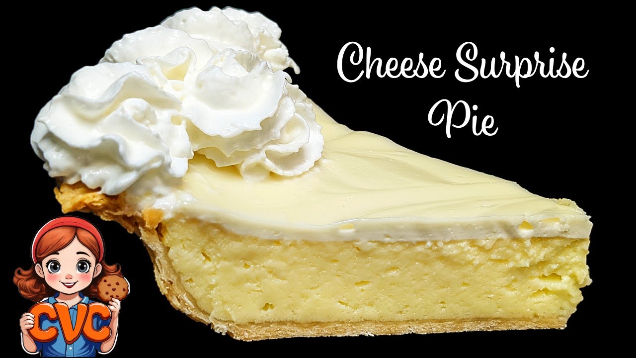 Amazing Cheese Surprise Pie, Cheesecake Pie, Vanilla Sour Cream Topping