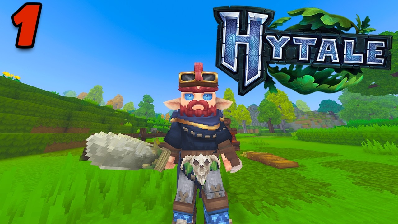 Hytale Survival Gameplay Ep. 1: My First Base & Angry Villagers