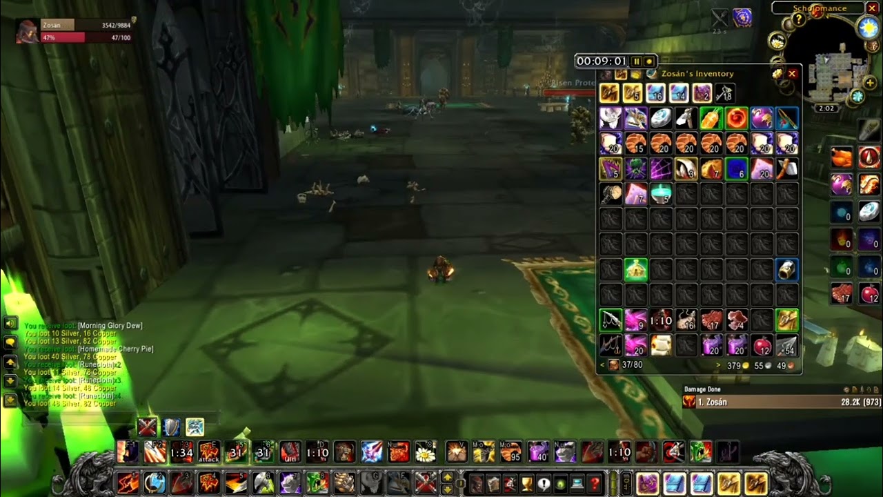 TBC: Solo Warrior Scholomance Farm Dark Rune