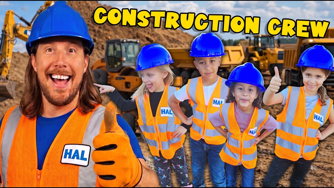 🚧Pojazdy budowlane dla dzieci 👷 Piosenka o Złotej Rączce Hal