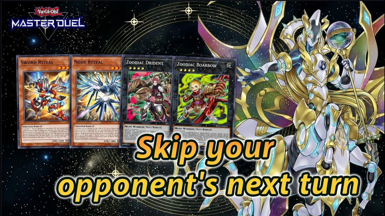 Skip your opponent's next turn Tellarknight Ptolemaeus Master Duel l Ryzeal Zoodiac Ranked Gameplay