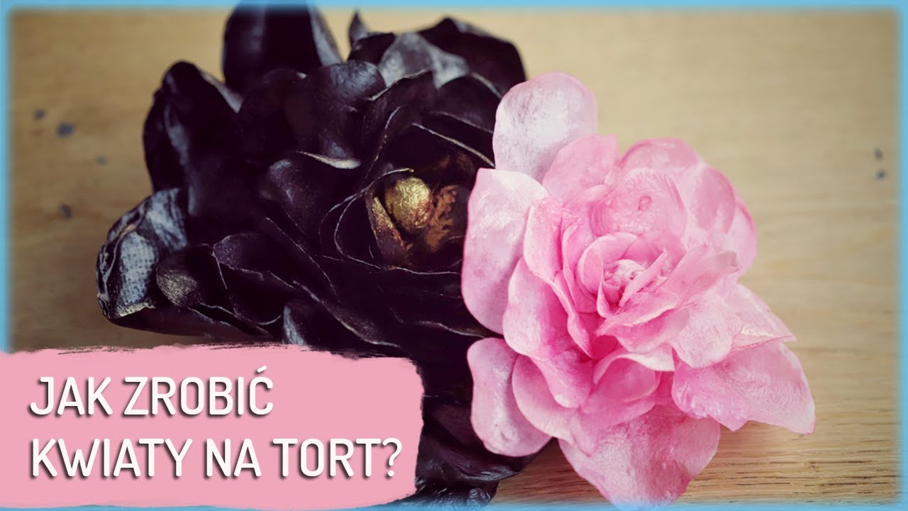 DEKORACJA TORTU: jak zrobić KWIATY z JADALNEGO PAPIERU? | Sugarlady