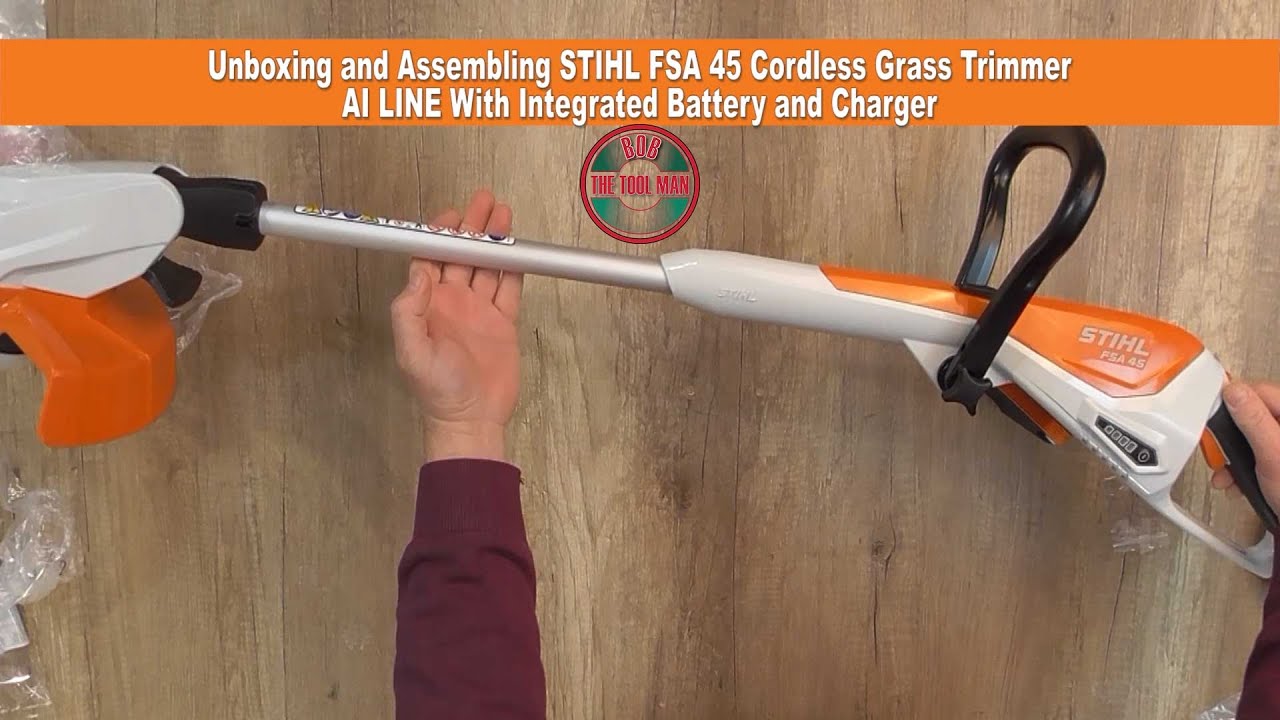 Unboxing and Assembling STIHL FSA 45 Cordless Grass Trimmer - Bob The Tool Man