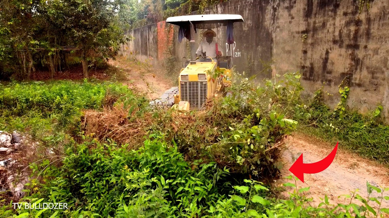 100% Complete Project REPAIRING ROAD By Best Driver D20P KOMATSU DOZER Pushing FOREST & GRASS GREEN