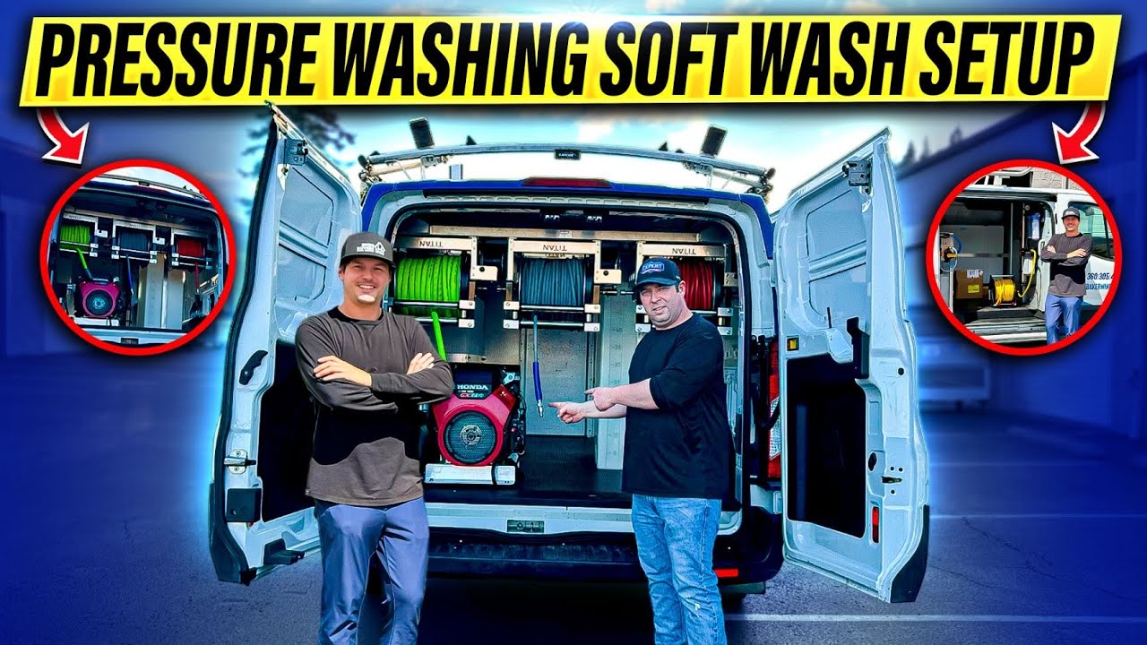 Transit Van Pressure Washing Soft Wash Setup