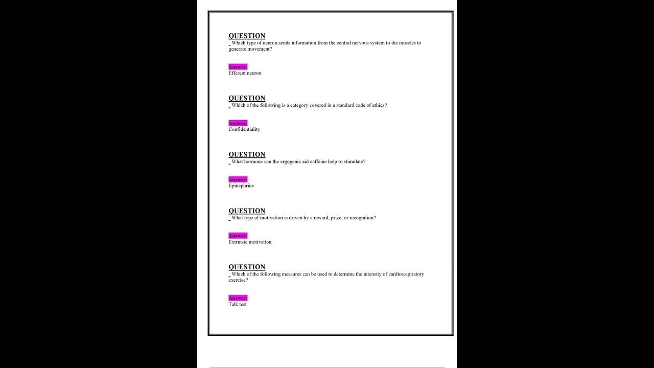 ISSA FINAL 2023 2024 EXAM GRADE A QUESTIONS AND VERIFIED ANSWERS LATEST UPDATE #education