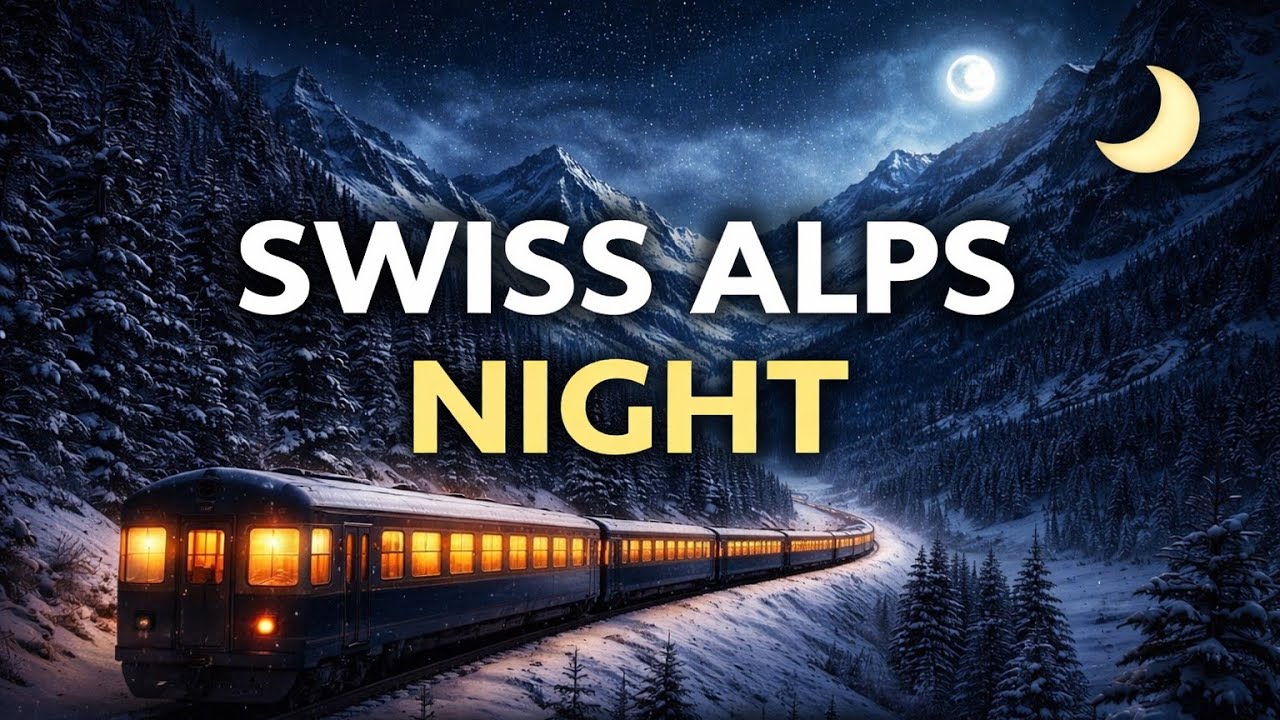 A Midnight Train Journey Through the Swiss Alps 🌙 Deep Sleep Story