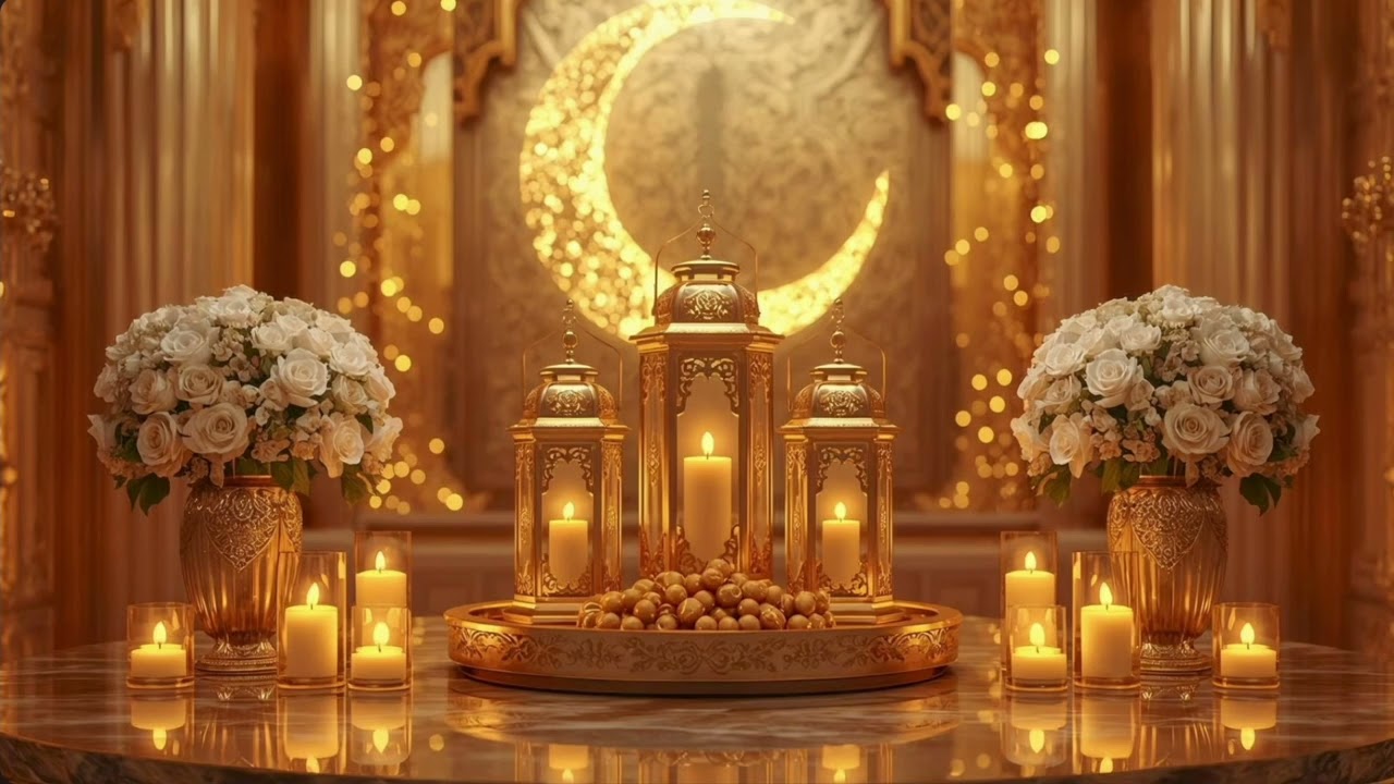 خلفية تلفاز رمضانية فخمة | أجواء ذهبية تبهر الضيوف 6ساعات