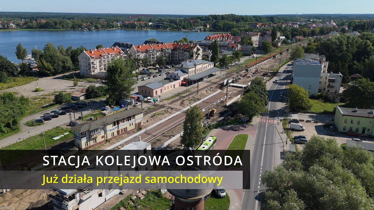 Ostróda Remont Stacji Kolejowej PKP | 31.07.2024 | Widok z drona | DJI Air 3 4K