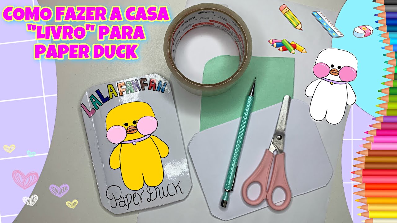 COMO FAZER UMA CASA PARA PAPER DUCK em formato de livro | Paper Duck House