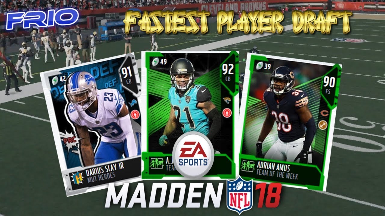 Fastest Player Draft! 99 Speed Players?| Madden 18: Themed Mut Drafts #3