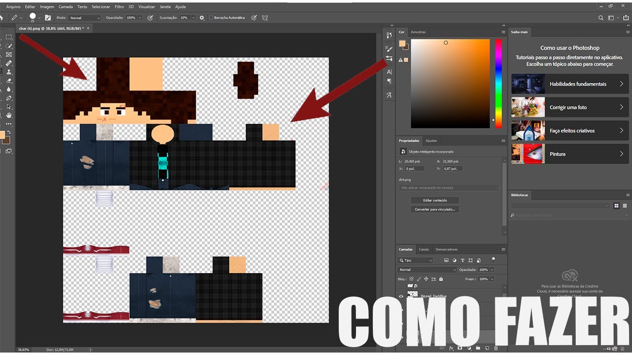 TUTORIAL : COMO FAZER SKIN HD NO PHOTOSHOP