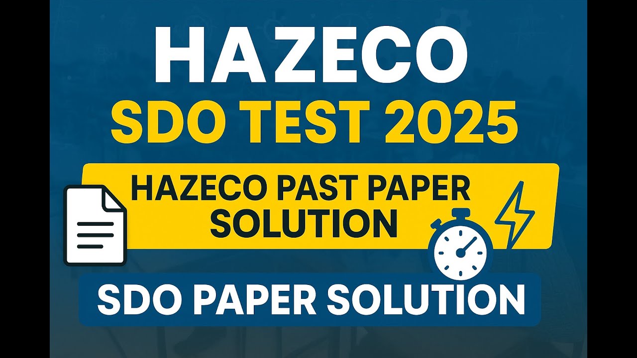 HAZECO SDO Test 2025 | Original Paper with Solution | Electrical Engineering MCQs