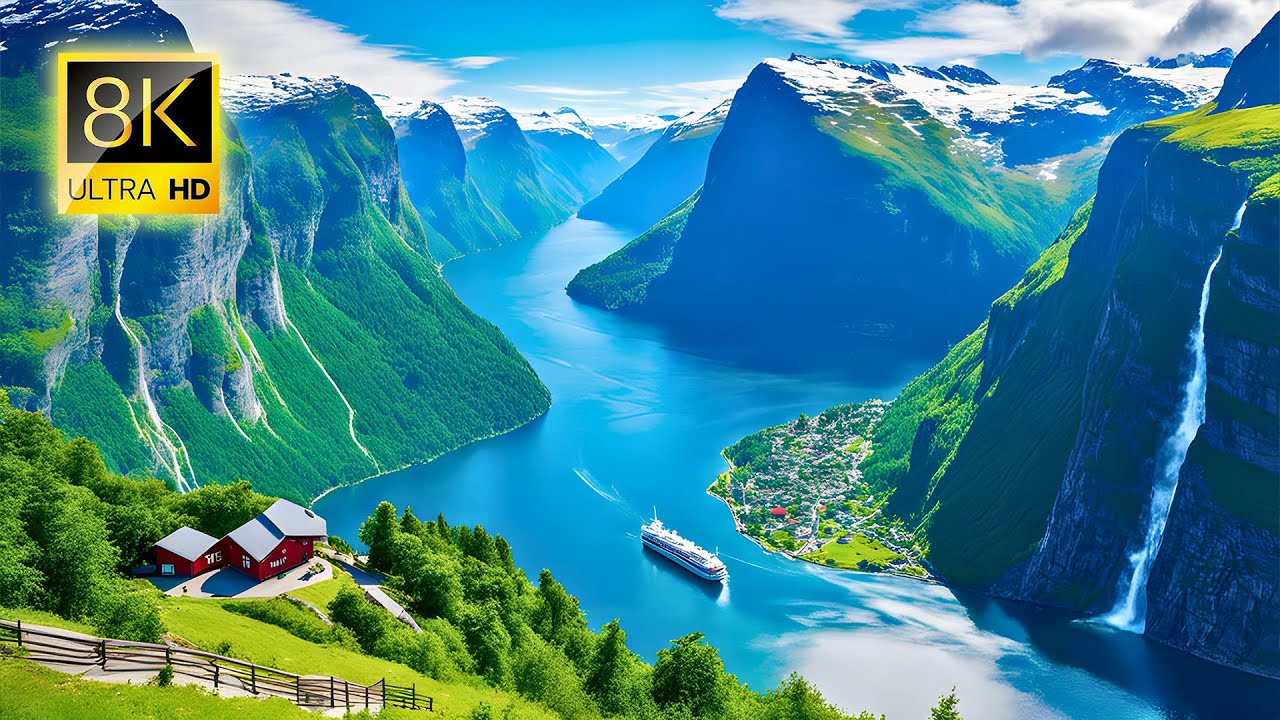 Geirangerfjord Norway in 8K HDR | Ultra HD Scenic Beauty | 8K Vistas