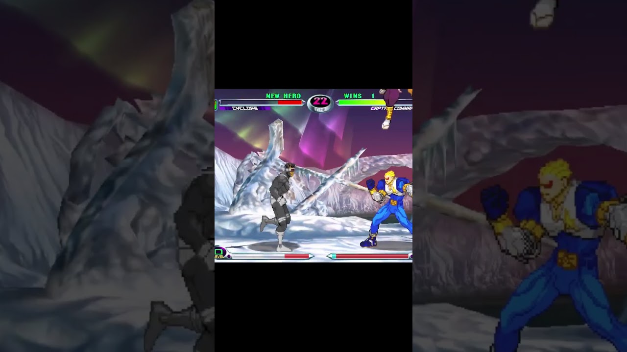MvC2: Duke - Cyclops Frame Perfect Gene Splice Invincibility vs Captain Sword .:11.12.22:.