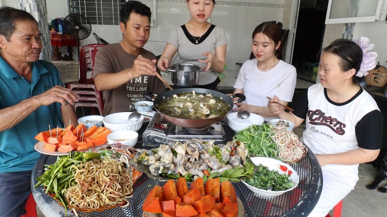 V494. Nhà nuôi được hồ ếch - Bắt lên nấu lá giang , Chua chua ngọt ngọt quá đã.