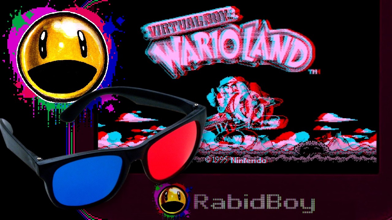 VirtualBoy™️ Wario Land: Anaglyph Red/Cyan 3D Presentation