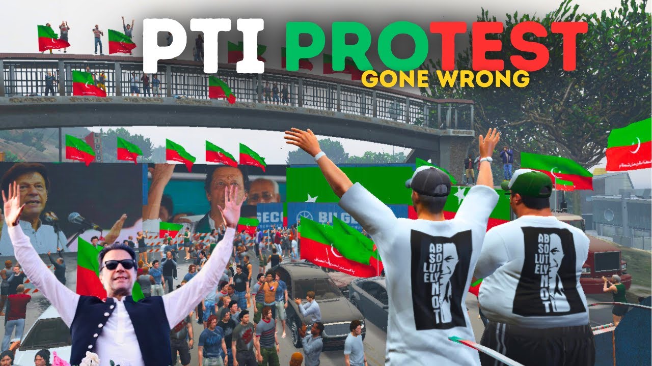 PTI PROTEST GONE WRONG | GTA 5 MODS | IMRAN KHAN | NoobFlix