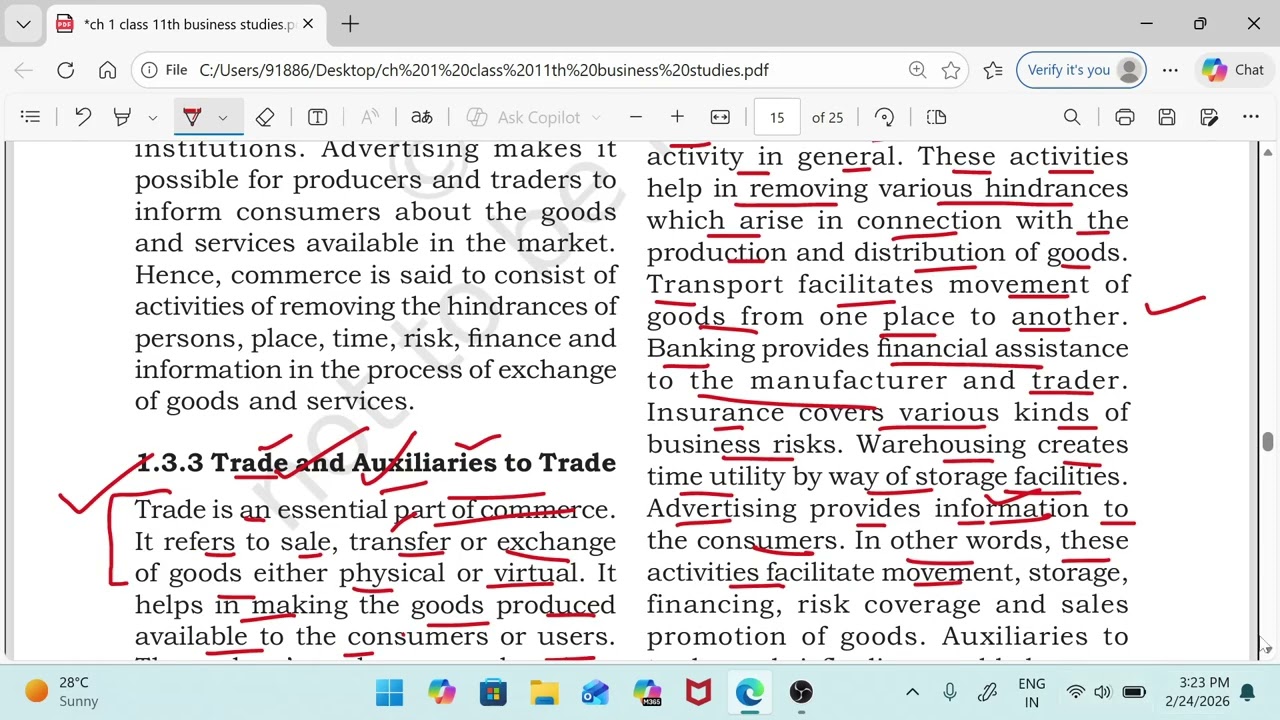 CLASS- 11TH BUSINESS STUDIES CHAPTER -1ST , PART 3