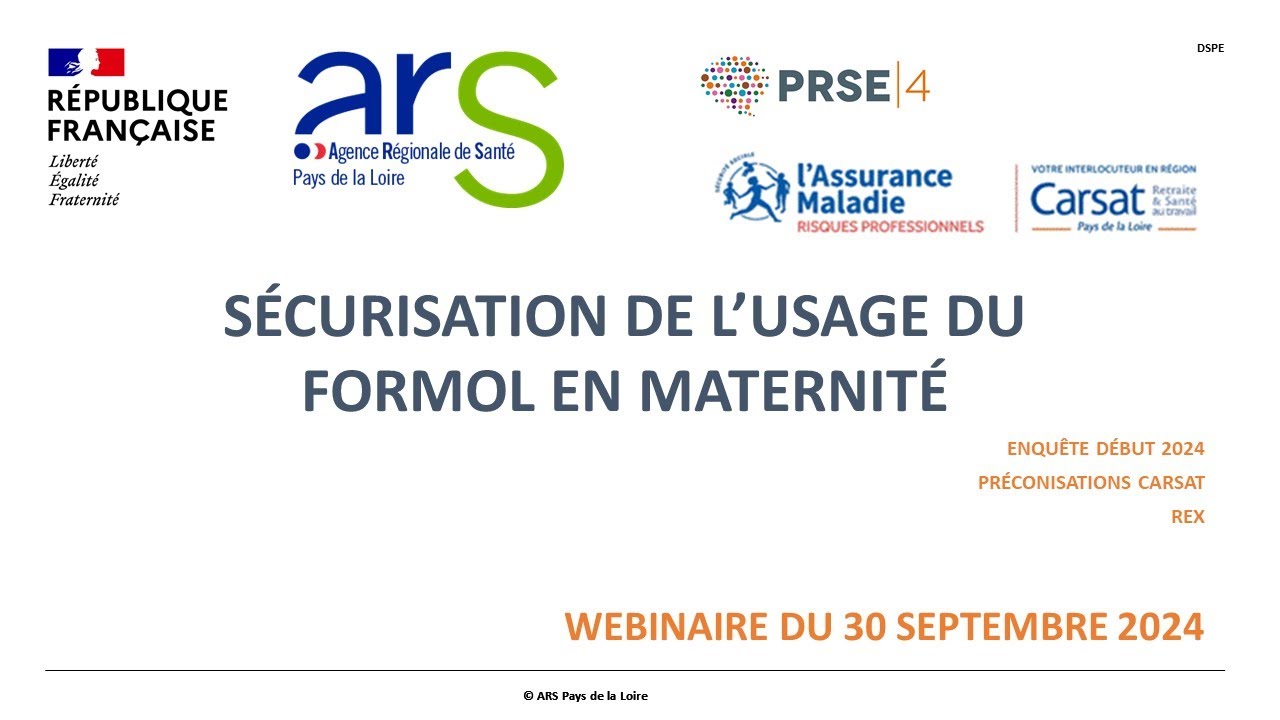 Webinaire   Sécurisation de l’usage du Formol en maternité 30 09 2024