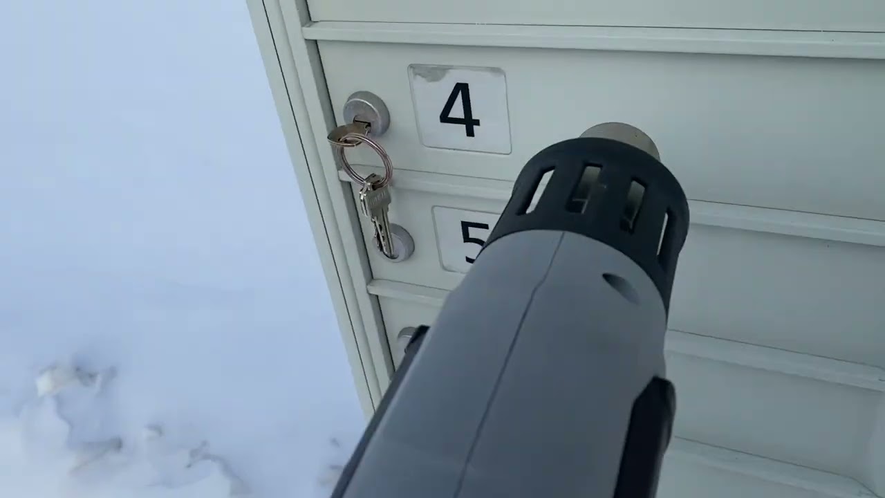 Getting mail in rural Quebec in winter