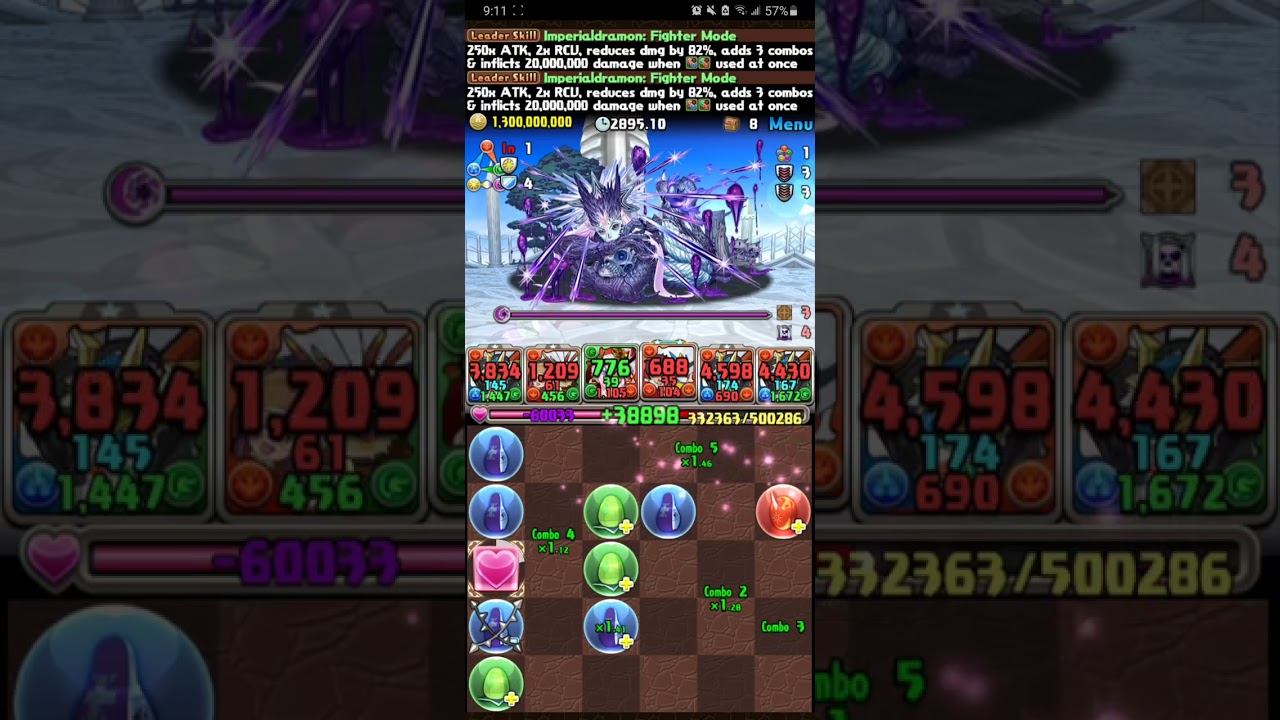 Puzzle & Dragons:  Imperialdramon vs. 