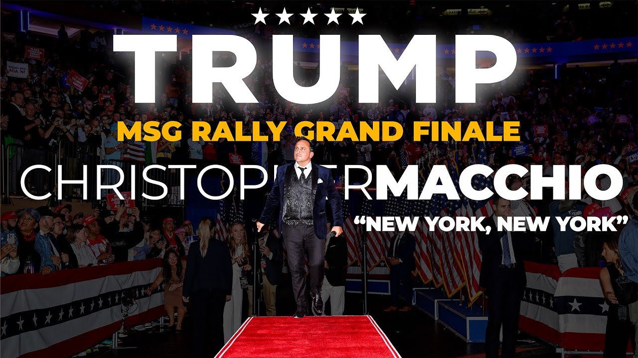 Christopher Macchio's Iconic 'New York, New York' Performance | Trump Rally at Madison Square Garden