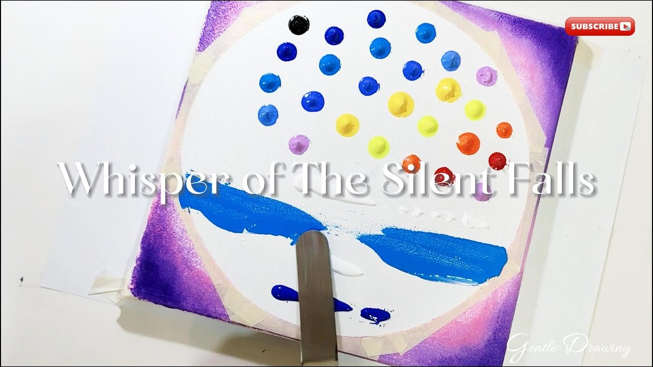 Gentle Lines |  Whisper of The Silent Falls  | Acrylic Painting Process | Calm Art Vol.18