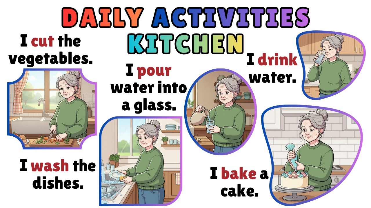 Speak English in the Kitchen - Shadowing Practice | Listen & Speak English