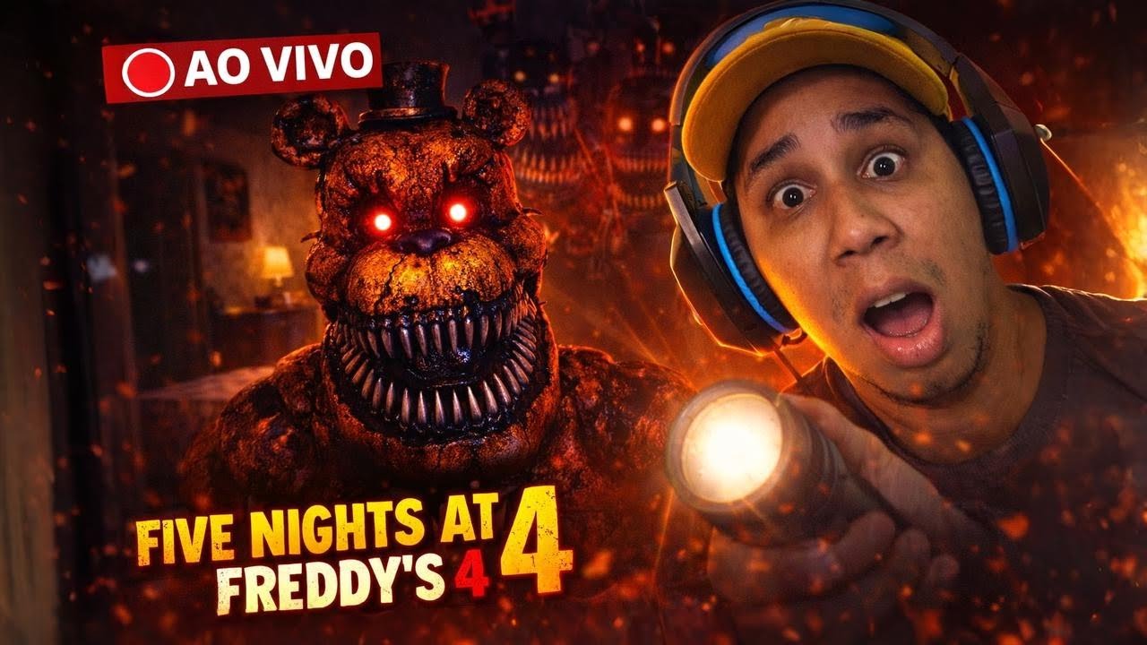 🔴 AO VIVO | SE EU LEVAR MAIS UM SUSTO EU DESLIGO A LIVE 😰 (FNAF 4)