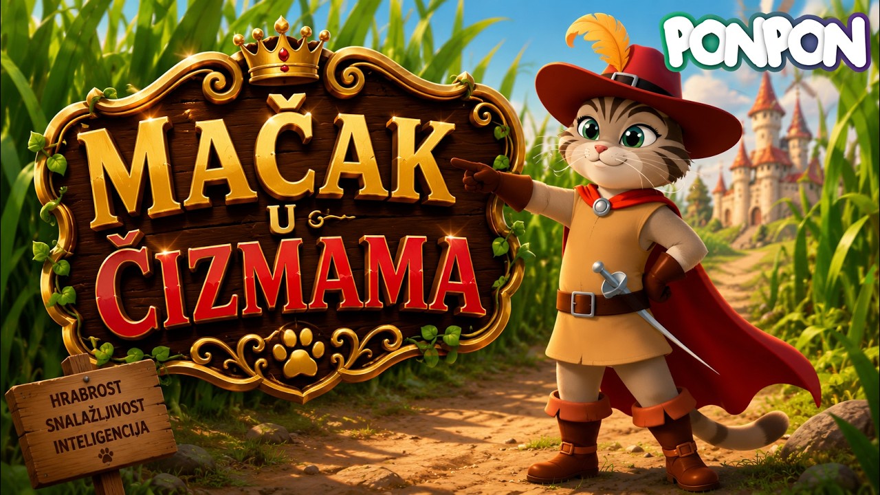 Bajke za decu - Mačak u čizmama (Crtani film)