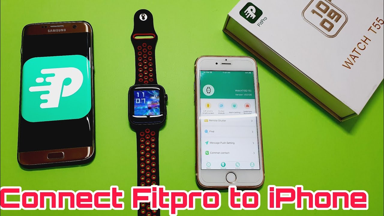 How To Connect Fitpro app To T55 Smartwatch in Iphone | T55 smartwatch fitpro app install in iphone
