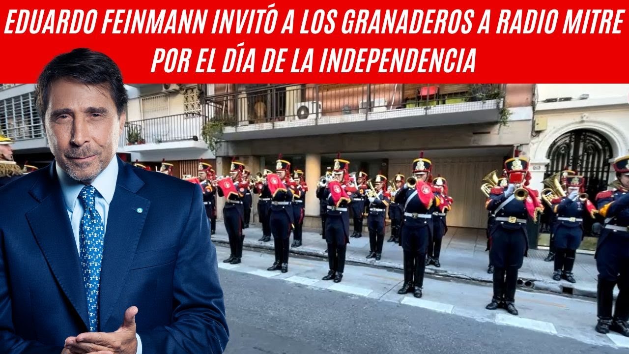 Feinmann invitó a los granaderos a Radio Mitre por el Día de la Independencia y emocionó a todos