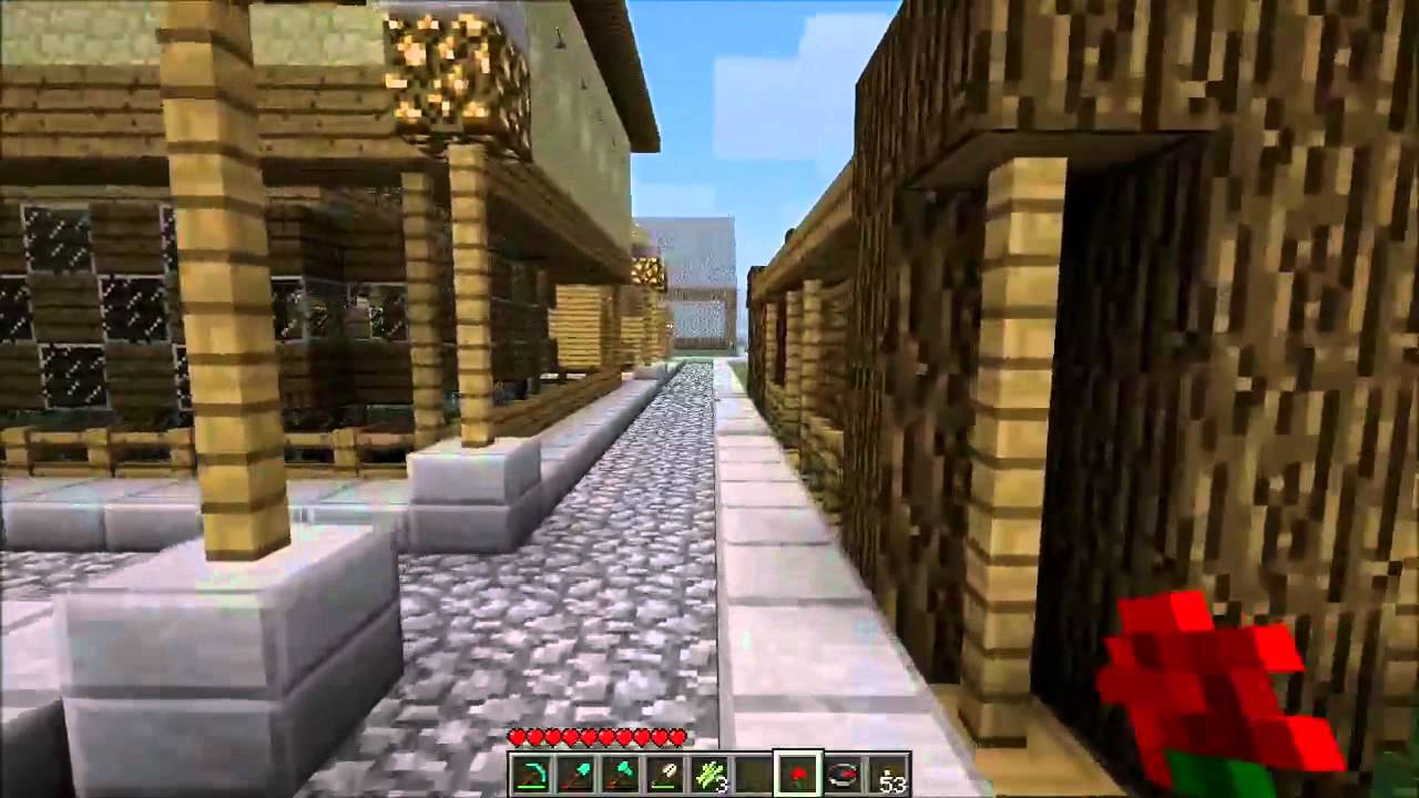 Ukázka města na CrazyCraftu od Minecrafáka