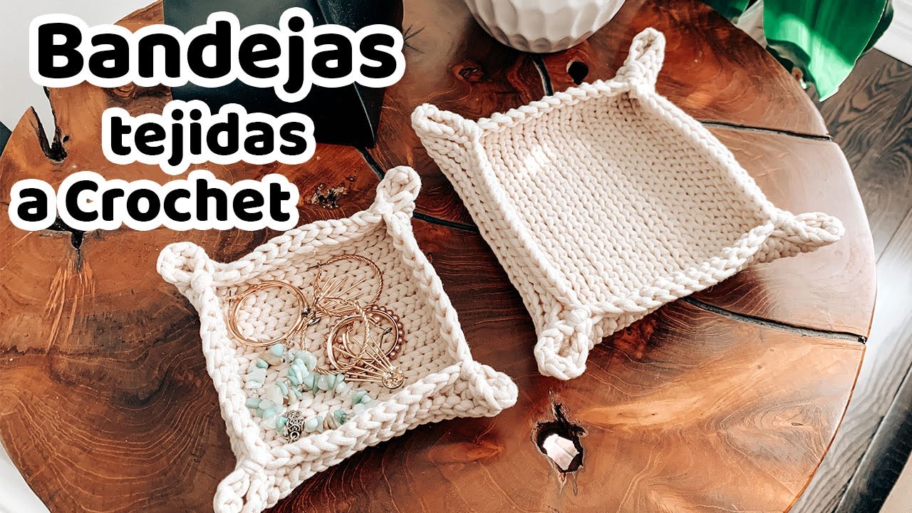 COMO TEJER UNA MINI BANDEJA A CROCHET - TUTORIAL | Danii's Ways