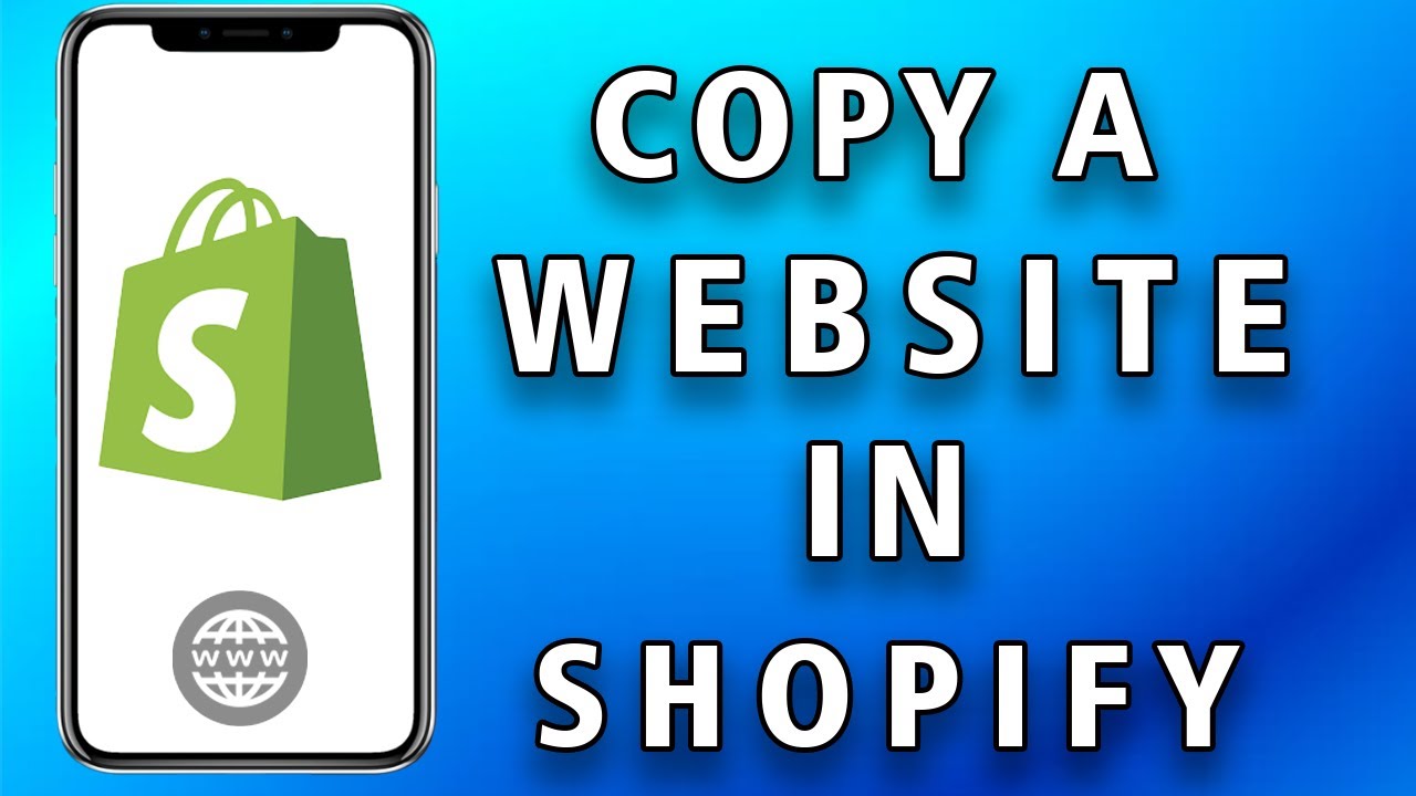 How to Copy a Website in Shopify (simple) 2024