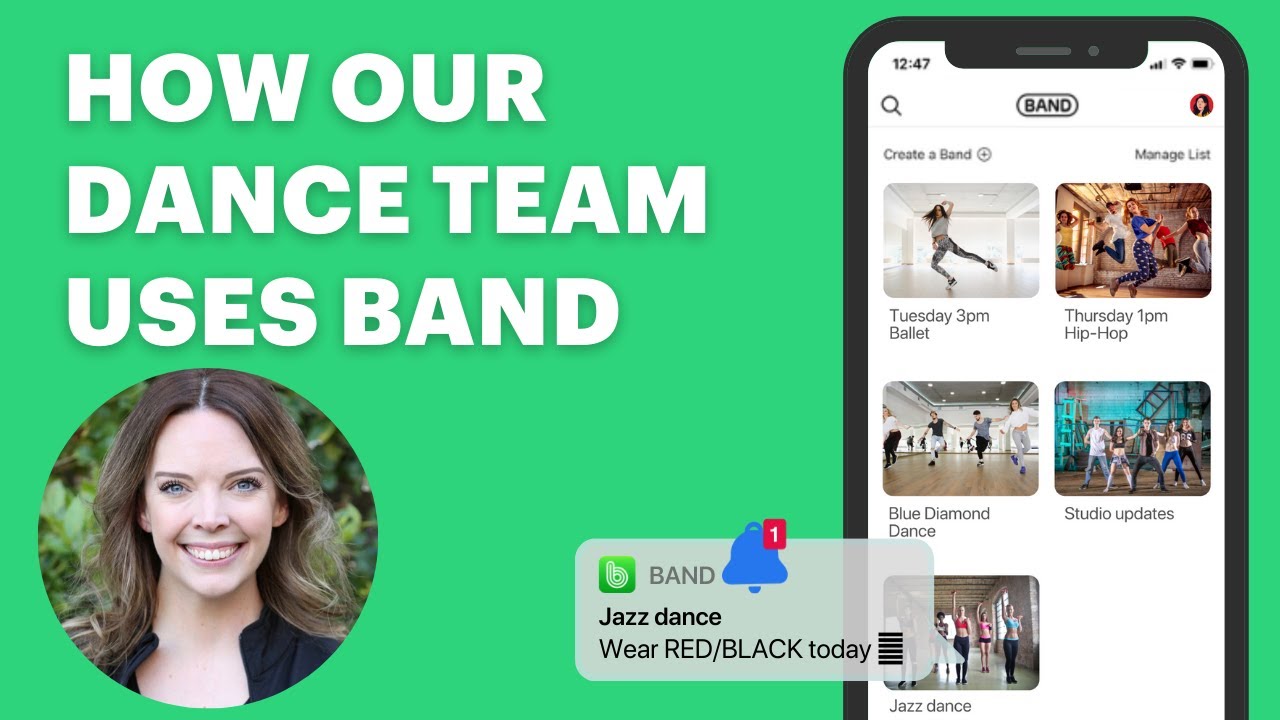 Dance teacher presents how she uses the BAND app