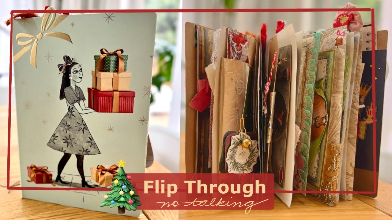 Christmas Junk Journal Flip Through (No Talking)