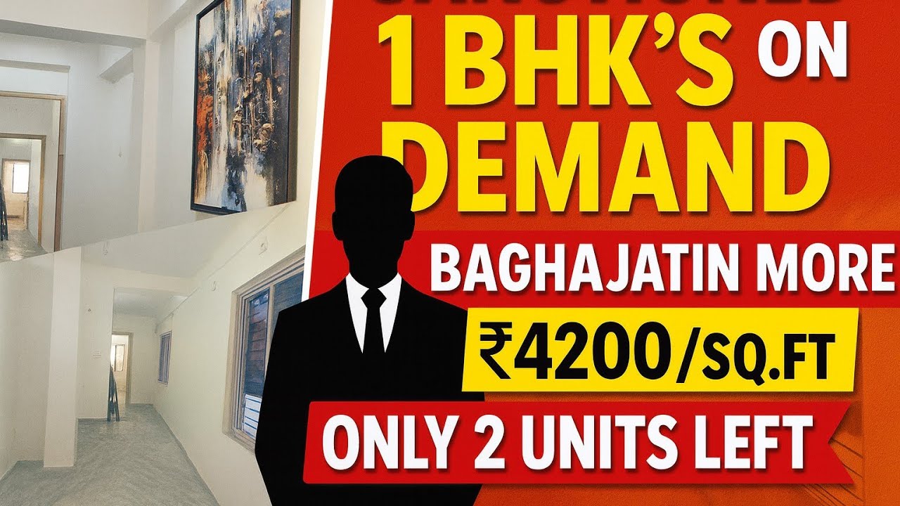 1bhk at  Baghajatin More — Lift + CCTV + Loanable Property | Only 2 Units Left |