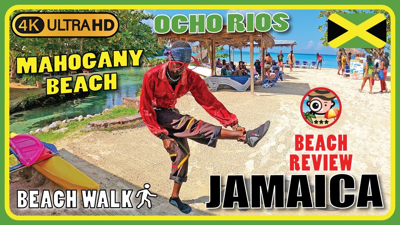 Mahogany Beach Ocho Rios Jamaica 🇯🇲 4K Walking Tour / Beach Walk & Review