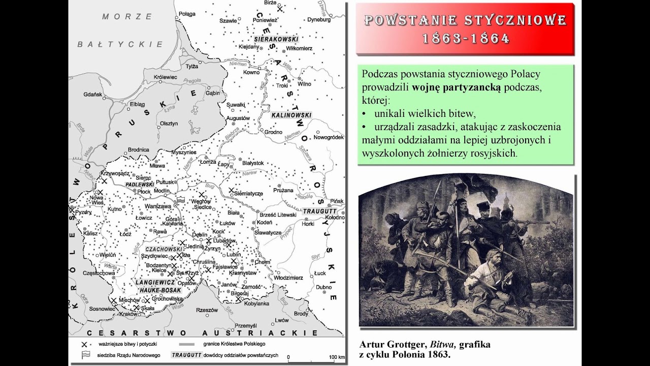 POWSTANIE STYCZNIOWE - LEKCJA DLA KLASY 4