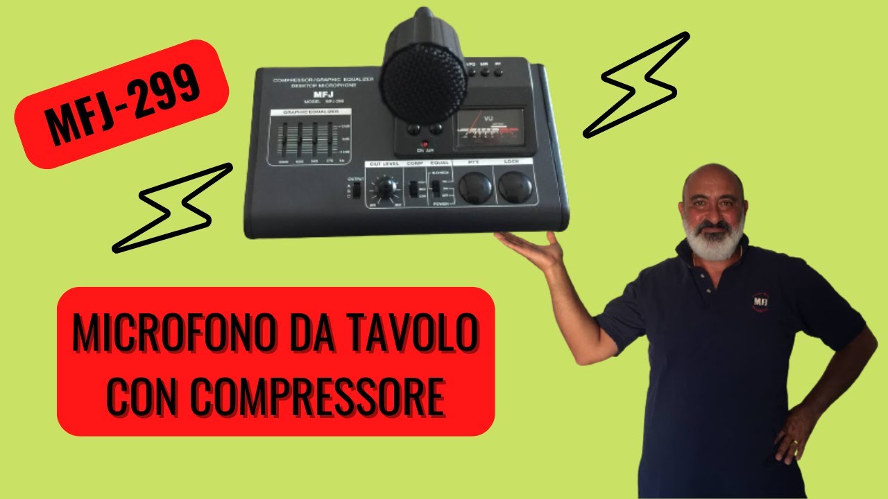 FANTASTICO MICROFONO DA TAVOLO MFJ-299 CON EQUALIZZATORE!!