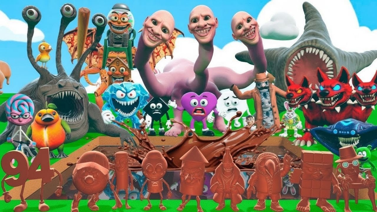 GIANT CHOCOLATE PIT VS NEW ITALIAN BRAINROT & SEA MONSTER TEAM in Garry's Mod!