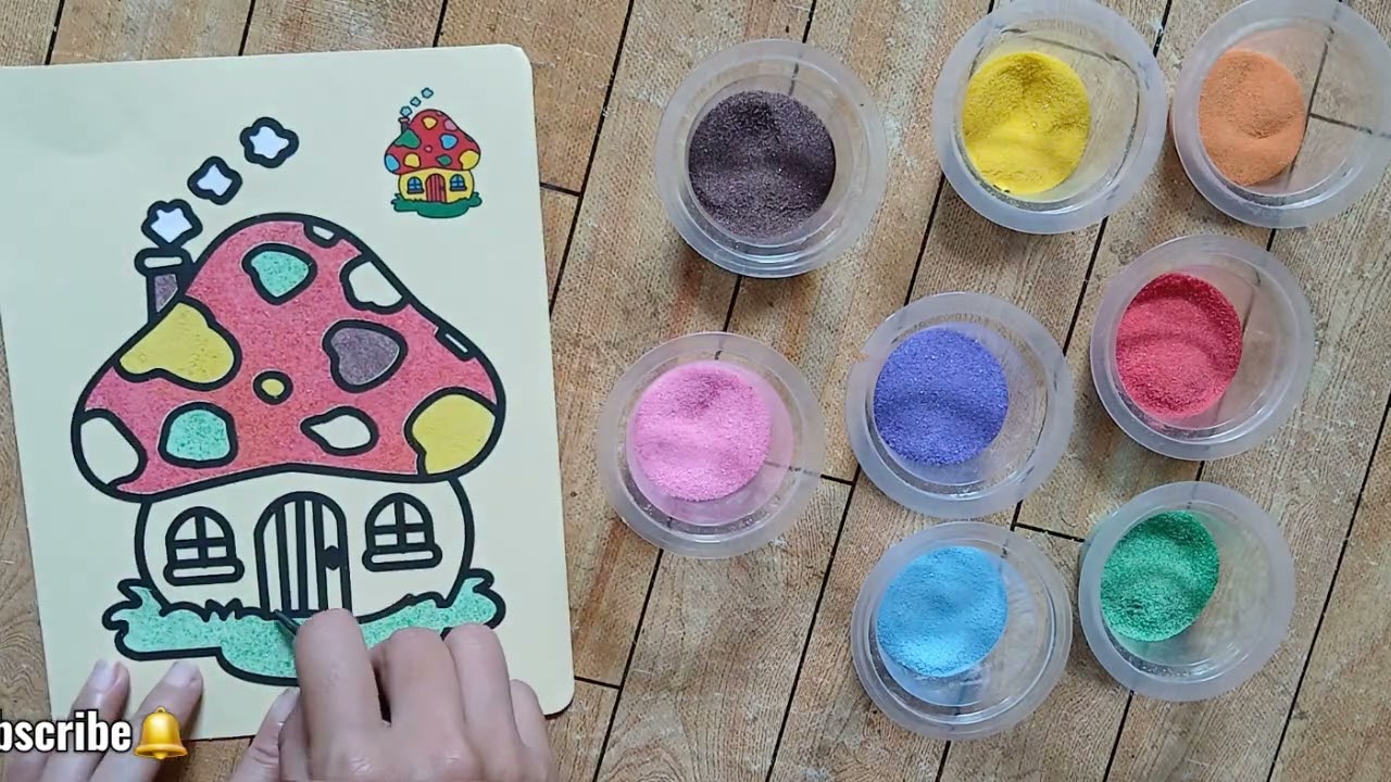 Sand Painting House Of Mushroom #sandpaintingart #sandpainting