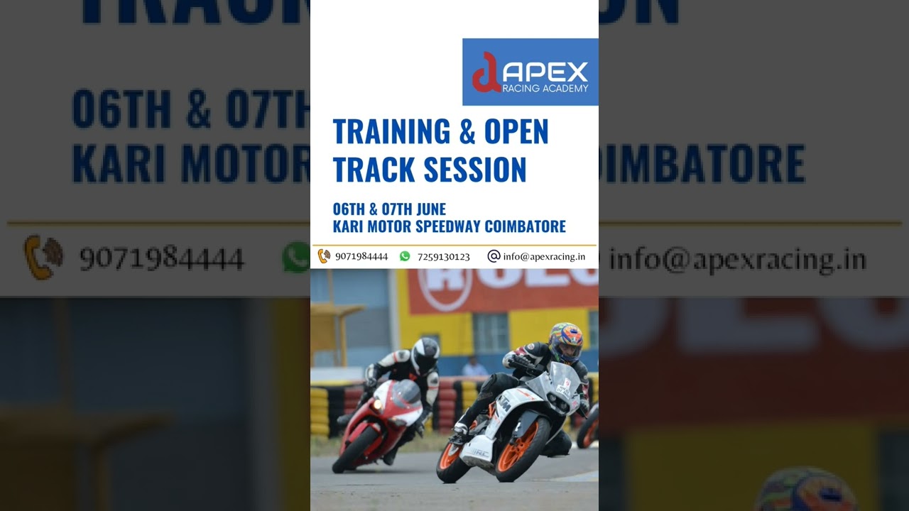 Apex Racing Academy Training Program - Motorcycle Racing / Call - 9071984444 / Whatsapp - 7259130123