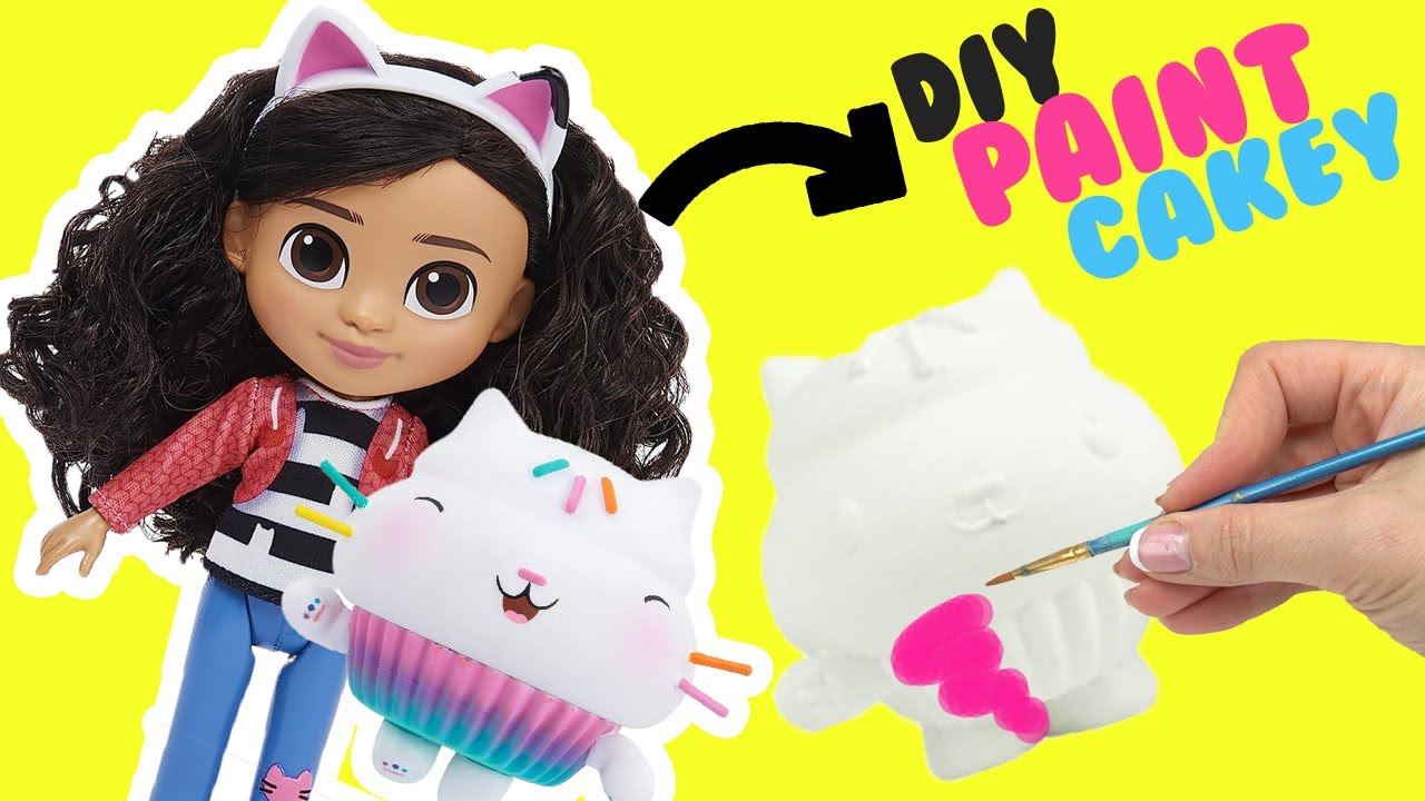Gabby's Dollhouse DIY Paint Your Own Cakey Figure! Crafts for Kids