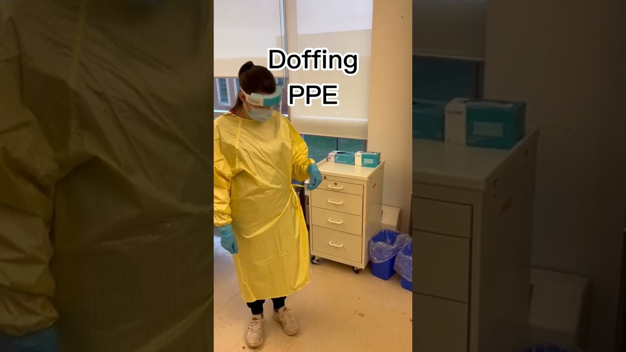 Reusable gown with face shield and mask