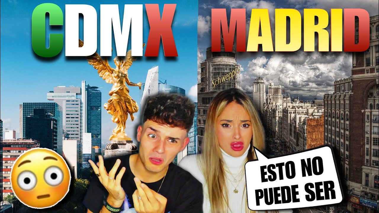 🇪🇸 ESPAÑOLES ACABARON APENADOS de SU PAÍS😳🇲🇽 al REACCIONAR a *CIUDAD de MÉXICO vs MADRID*