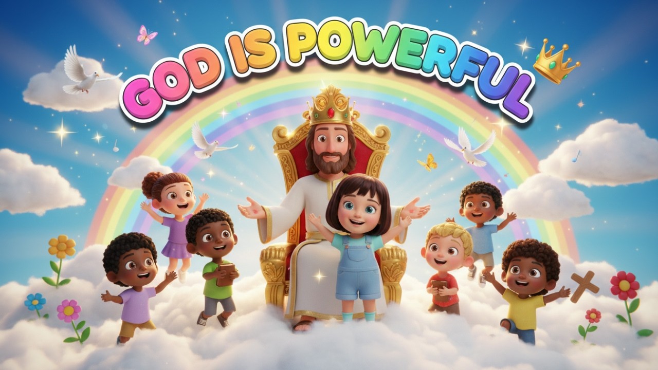 God Is Powerful 👑 | Joyful Christian Songs Compilation for Kids & Families