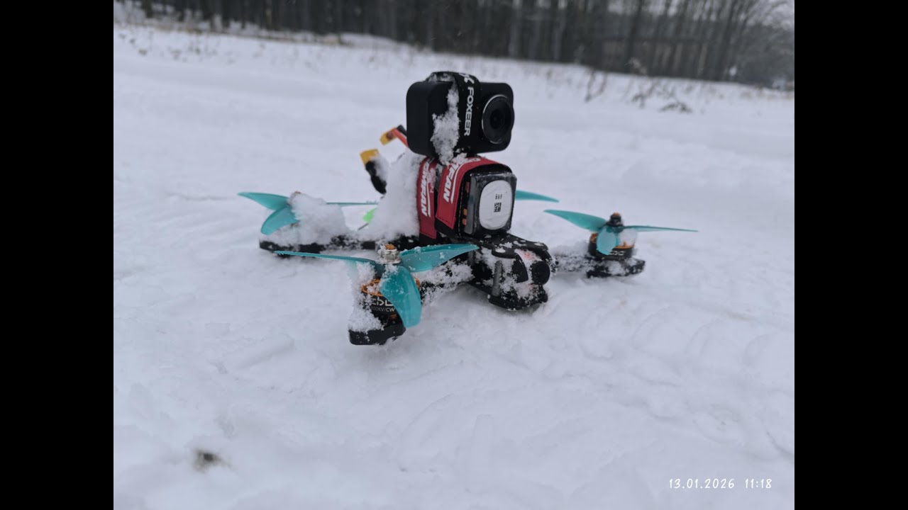 pierwszy crash dronem FPV 5"